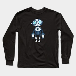 Cartoon White Robot Long Sleeve T-Shirt